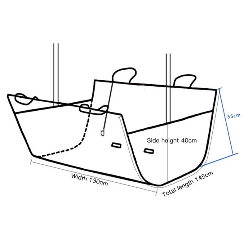 Waterproof Dog Car Seat Cover – Travel Hammock for Small to Large Dogs