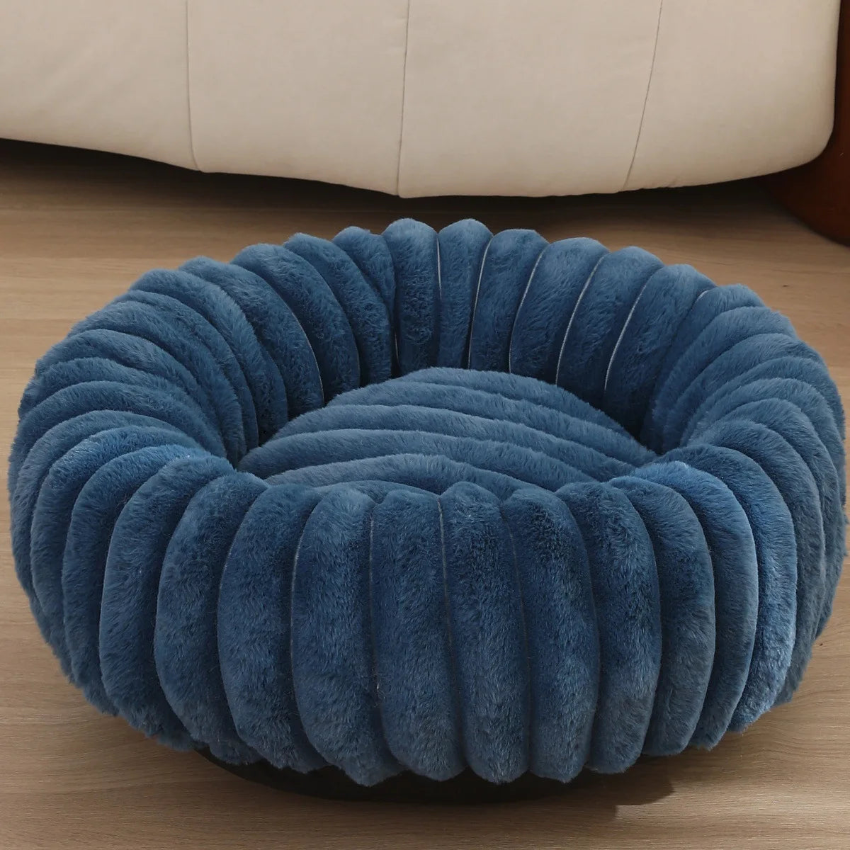 40-70cm Round Pet Bed for Dog Bed Super Soft Cat Bed Long Plush Dog House for Medium Dog House Winter Warm Sleeping