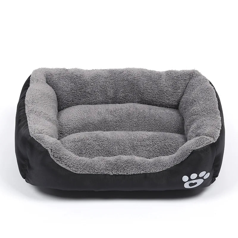Large Dog Bed Square Plush Cat Nest Kennel All Season Washable Dog Sofa Waterproof Mattress Cat Bed for Medium Dogs Accessories