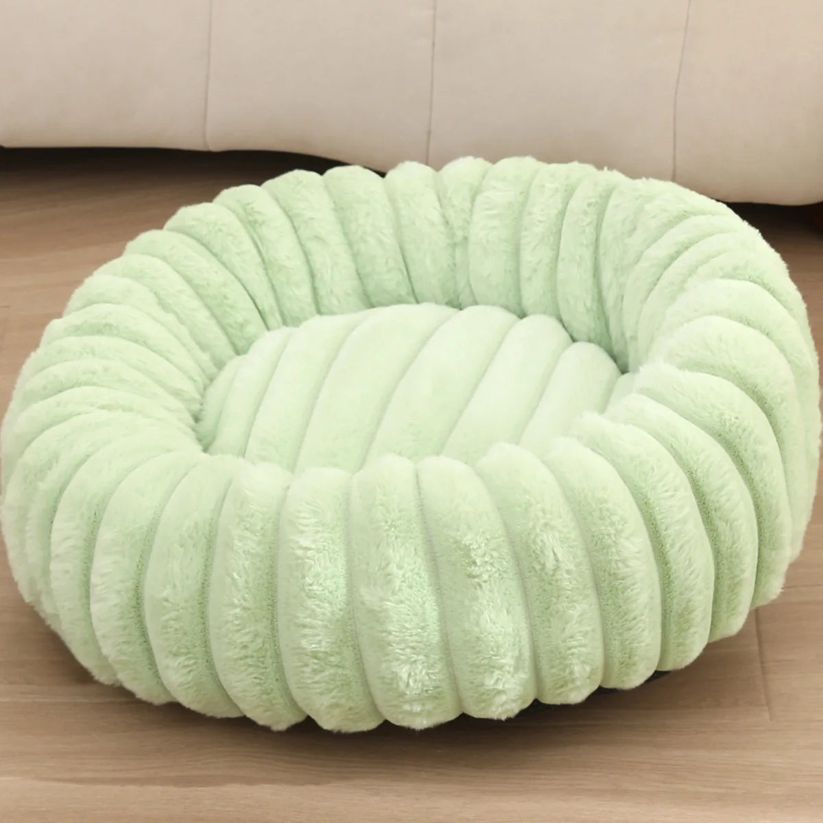 40-70cm Round Pet Bed for Dog Bed Super Soft Cat Bed Long Plush Dog House for Medium Dog House Winter Warm Sleeping